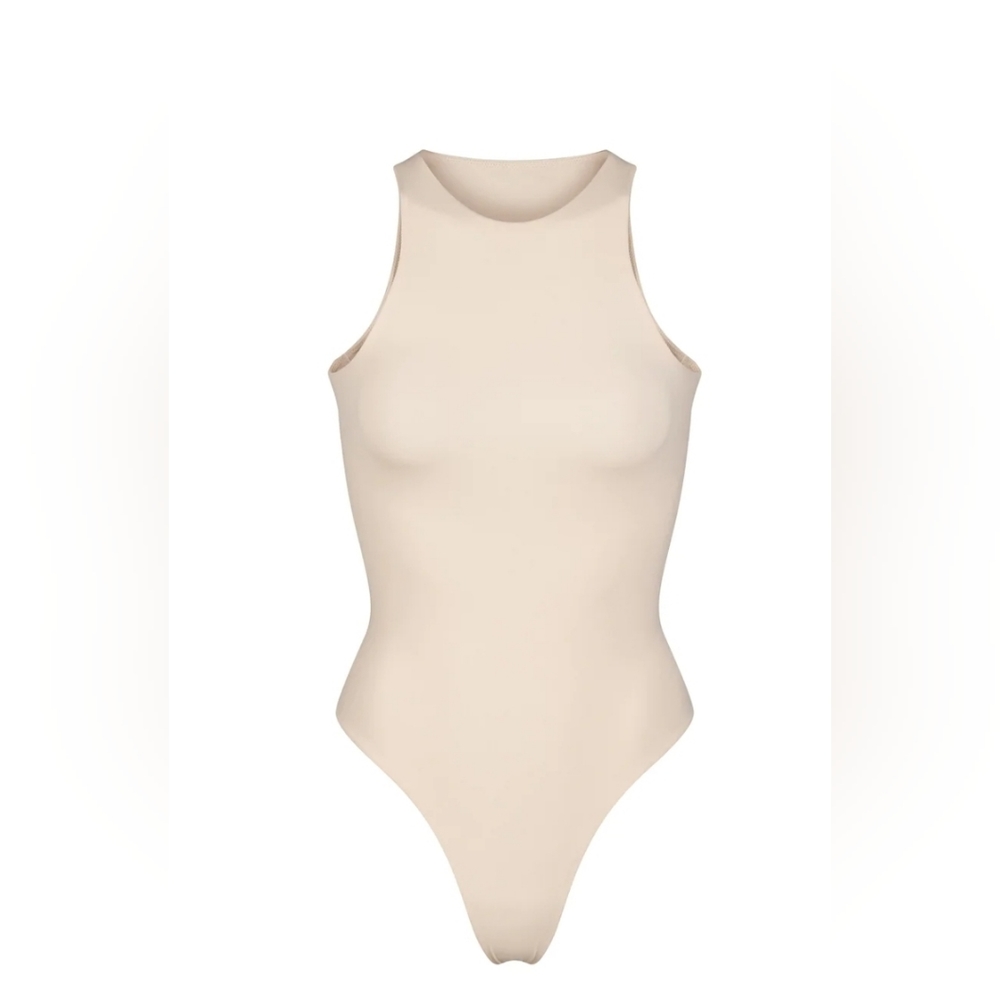 SKIMS FITS EVERYBODY HIGH NECK BODYSUIT/ 2X/ SAND/ NWT - Picture 3 of 11